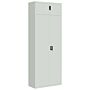 Vidaxl File Cabinet Light Grey 90x40x240 Cm Steel