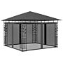 Vidaxl Gazebo With Mosquito Net 3x3x2.73 M Anthracite 180 G/m²