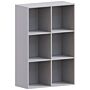 Vida Designs Durham 2x3 Cube Storage Unit, Grey & Cube Storage Basket, Set Of 3, Grey