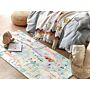 Kids Rug Green Polyester City Road Map Town Print Floor Playmat