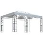 Vidaxl Gazebo With Double Roof&led String Lights 3x4 M White