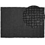 Area Rug Dark Grey 160 X 230 Cm Wool Felt Ball Hand-woven