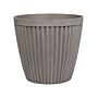 Plant Pot Planter Solid Taupe Stone Mixture Round ⌀ 44 Cm Outdoor Resistances All-weather