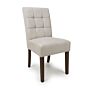 Moseley Waffle Flax Effect Natural Dining Chair In Walnut Legs