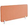 Desk Screen Light Red Pet Board Fabric Cover 180 X 40 Cm Acoustic Screen Modular Mounting Clamps