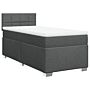 Vidaxl Box Spring Bed With Mattress Dark Grey 90x200 Cm Fabric