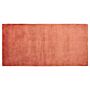 Area Rug Orange Viscose 80 X 150 Cm Tufted Low Pile