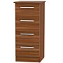 Contrast 4 Drawer Bedside Cabinet In Noche Walnut