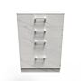 Devon 4 Drawer Deep Chest In Marble White