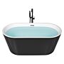 Freestanding Bath Black Sanitary Acrylic Single 170 X 72 Cm Oval