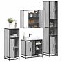 Vidaxl 4 Piece Bathroom Furniture Set Grey Sonoma Engineered Wood