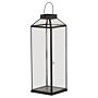 Glass Top Large Black Lantern