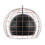 Ceiling Lamp Black Metal 128 Cm Pendant Cage Shade