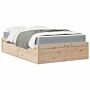 Vidaxl Bed With Mattress 120x190 Cm Small Double Solid Wood Pine