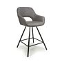 Truro Leather Effect Charcoal Bar Chair