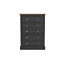 Devon 5 Drawer Chest Charcoal