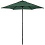 Outsunny 2m Patio Parasols Umbrellas, Outdoor Sun Shade With 6 Sturdy Ribs For Balcony, Bench, Green