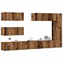 Vidaxl 7 Piece Tv Cabinet Set Wall-mounted Old Wood Engineered Wood