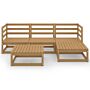 Vidaxl 5 Piece Garden Lounge Set Honey Brown Solid Pinewood