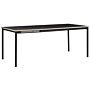 Extending Dining Table Black Mdf 160/210 X 90 Cm