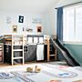 Vidaxl Kids' Loft Bed With Curtains White&black 90x190 Cm Solid Wood Pine