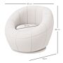 Homcom Modern Accent Chair, Swivel Upholstered Armchair For Living Room, White