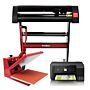 Pixmax 38cm Clam Heat Press, Vinyl Cutter, Printer