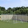 Vidaxl Outdoor Dog Kennel Silver 4x8x2 M Galvanised Steel