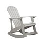 Garden Rocking Chair Light Grey Plastic Wood Slatted Design