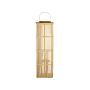 Candle Lantern Natural Bamboo Wood 88 Cm With Glass Candle Holder Boho Style Indoor