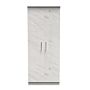 Devon Double Plain Wardrobe In Marble White