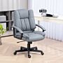 Vinsetto Office Chair, Faux Leather Computer Desk Chair, Mid Back Executive Chair With Adjustable Height And Swivel Rolling Wheels