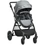 Homcom 2 In 1 Lightweight Pushchair W/ Reversible Seat, Foldable Travel Baby Stroller W/ Fully Reclining From Birth To 3 Years, 5-point Harness Grey