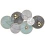 Wall Decor Multicolour Metal 49 X 91 Cm Circles Oriental Coastal