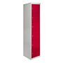 Metal Storage Lockers - Six Doors, Flatpacked, Red