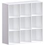 Durham 3x3 Cube Storage Unit, White & Cube Storage Basket, Set Of 5, White