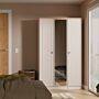 Norfolk Triple Mirrored Wardrobe In Kashmir Ash & Bardolino Oak