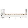 Vidaxl Bed Frame With Headboard White 160x200 Cm Solid Wood Pine