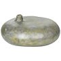 Decorative Vase Grey And Gold Terracotta Distressed Effect Painted Vintage Look Oval Shape