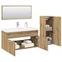 Vidaxl 4 Piece Bathroom Furniture Set Artisan Oak Engineered Wood