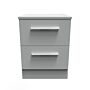 Contrast 2 Drawer Bedside Cabinet In Dusk Grey