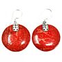 925 Silver Earrings - Disc Disc Decor