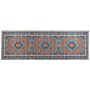 Runner Rug Runner Blue And Orange Polyester 80 X 240 Cm Oriental Distressed Decorations