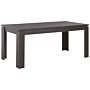 Dining Table Dark Wood Mdf 180 X 90 Cm Modern 6 People