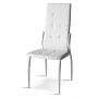 Oyster Pu Chairs White & Chrome (4s)