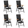 Vidaxl 5 Piece Garden Dining Set Black And Brown