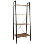 4 Tier Ladder Shelves - Walnut Finish