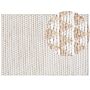 Rug Beige Jute And Cotton Blend 160 X 230 Cm Hand Woven Geometric Pattern