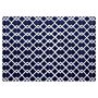 Area Rug Blue Fabric 140 X 200 Cm Geometric Rectangular