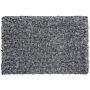 Shaggy Area Rug High-pile Carpet Solid Black And White Polyester Rectangular 200 X 300 Cm